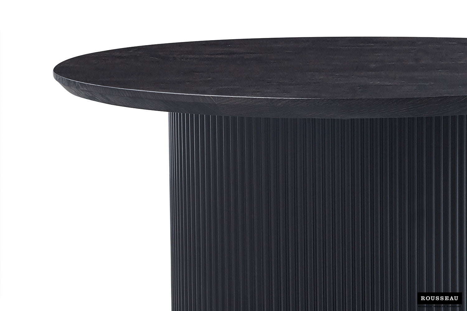 Rousseau - Table Basse Lagos 80 cm Ronde Décor Marron Foncé - 38x80x80 cm