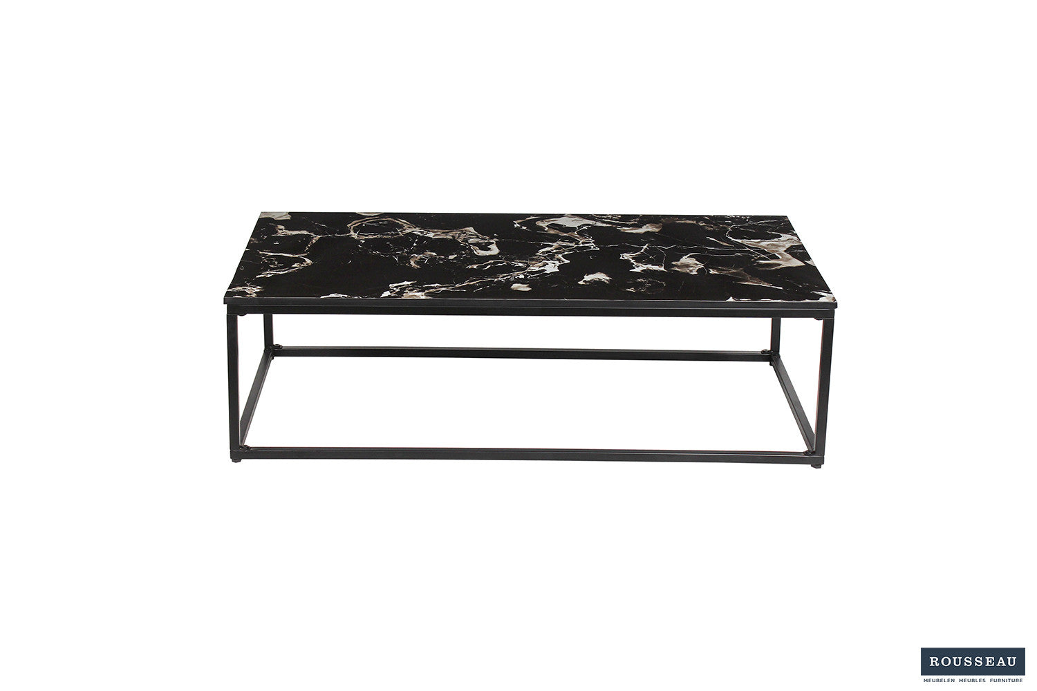 Rousseau - Salontafel Livorno Composiet Marmer Zwart - 35x120x60  cm