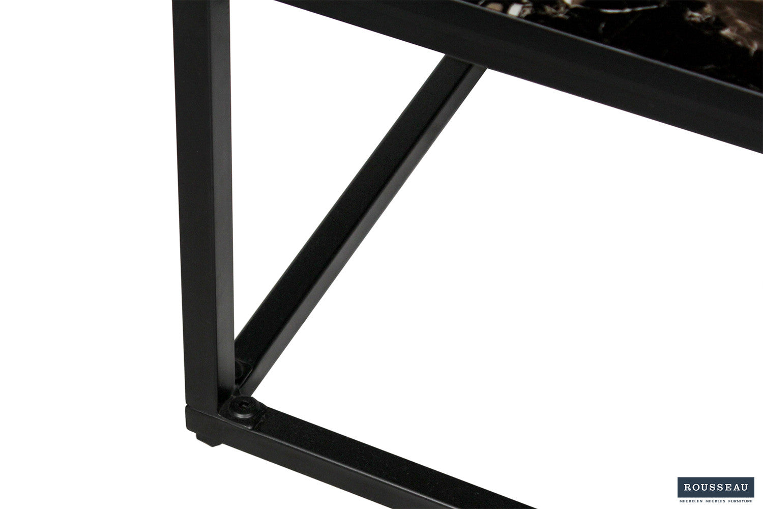 Rousseau - Salontafel Livorno Composiet Marmer Zwart - 35x120x60  cm