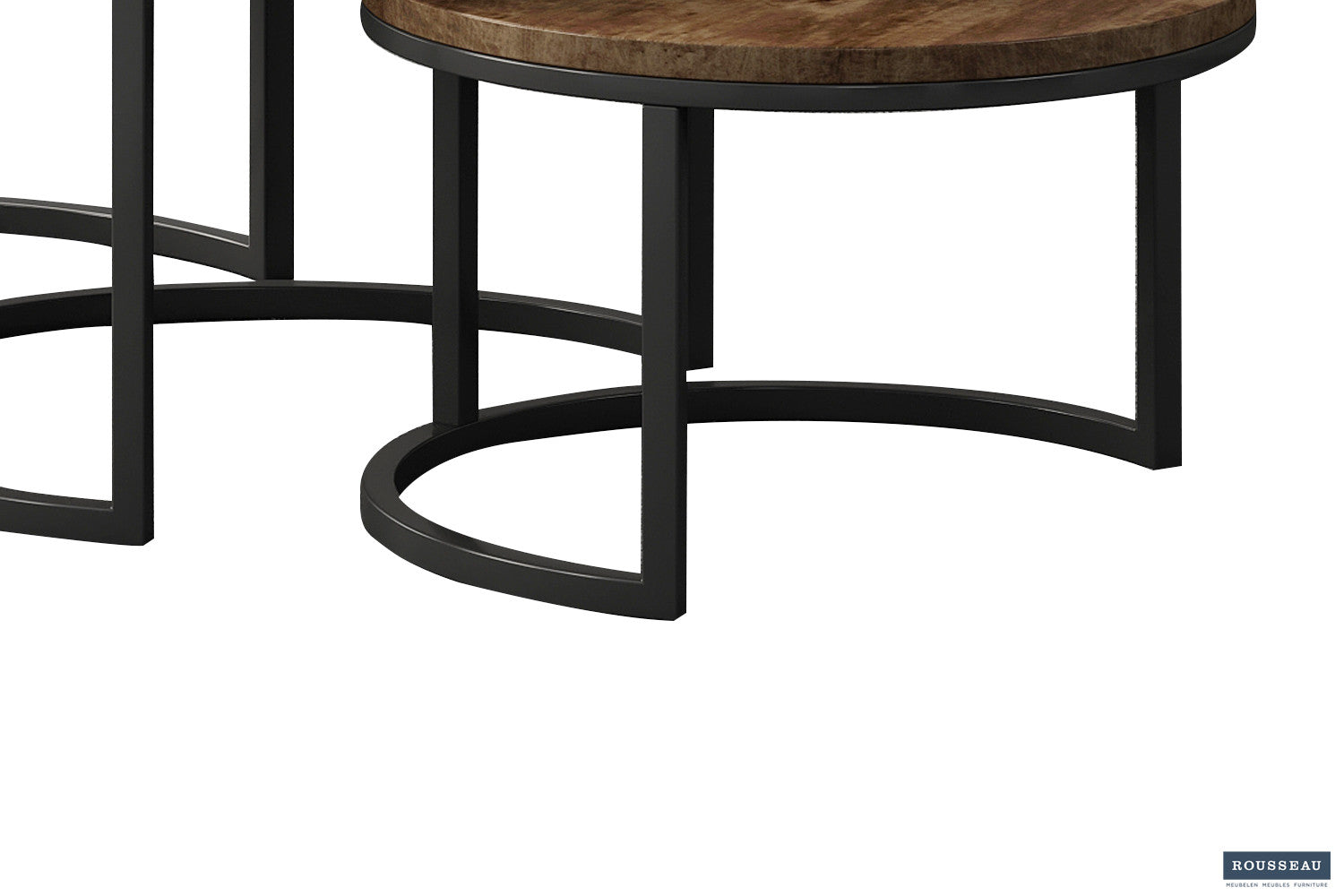Rousseau - Salontafel Arnod 3-delig Mango hout - 30x50x50cm