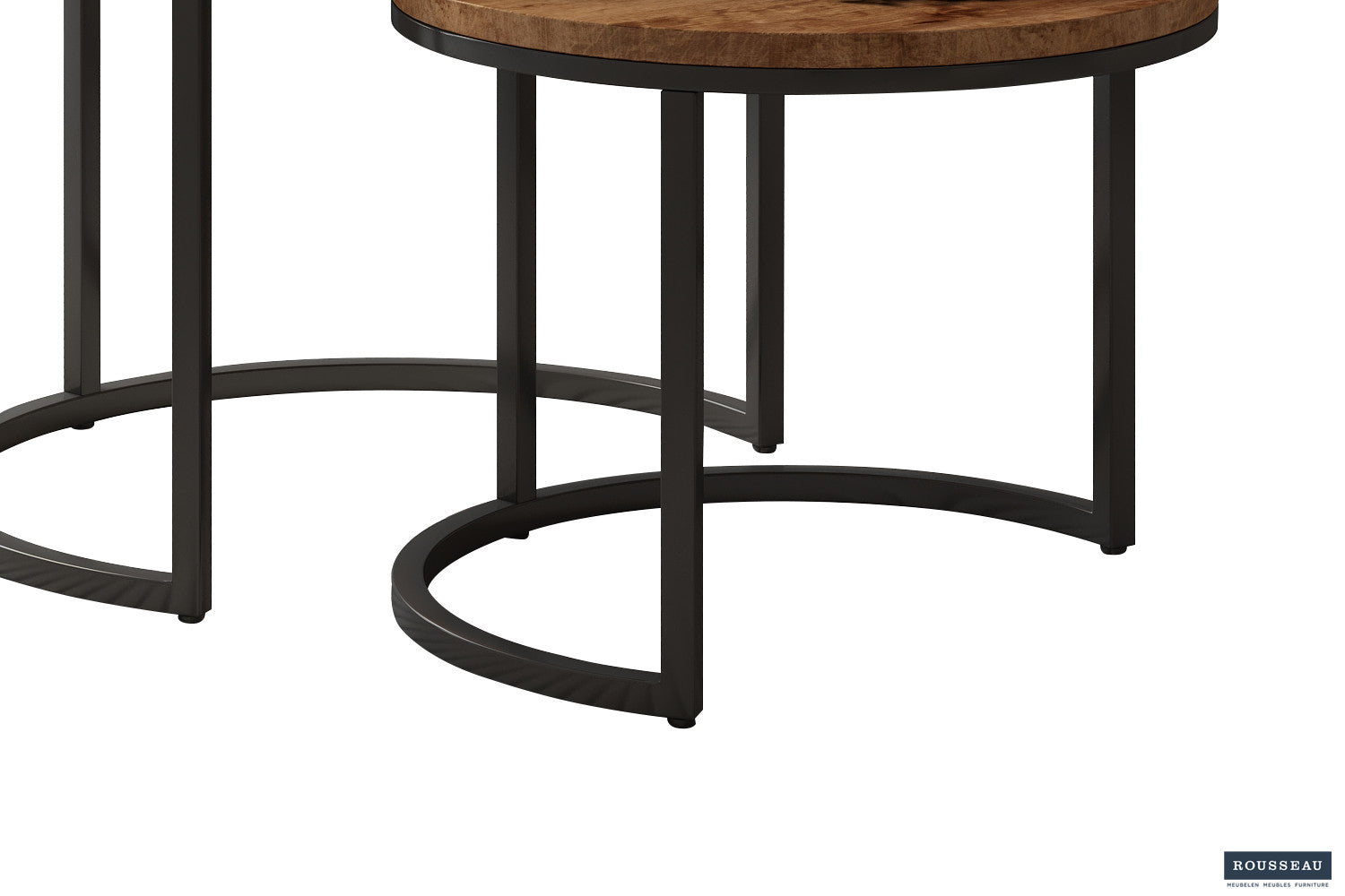 Rousseau - Salontafel Goja 2-delig Mango hout - 38x50x50cm
