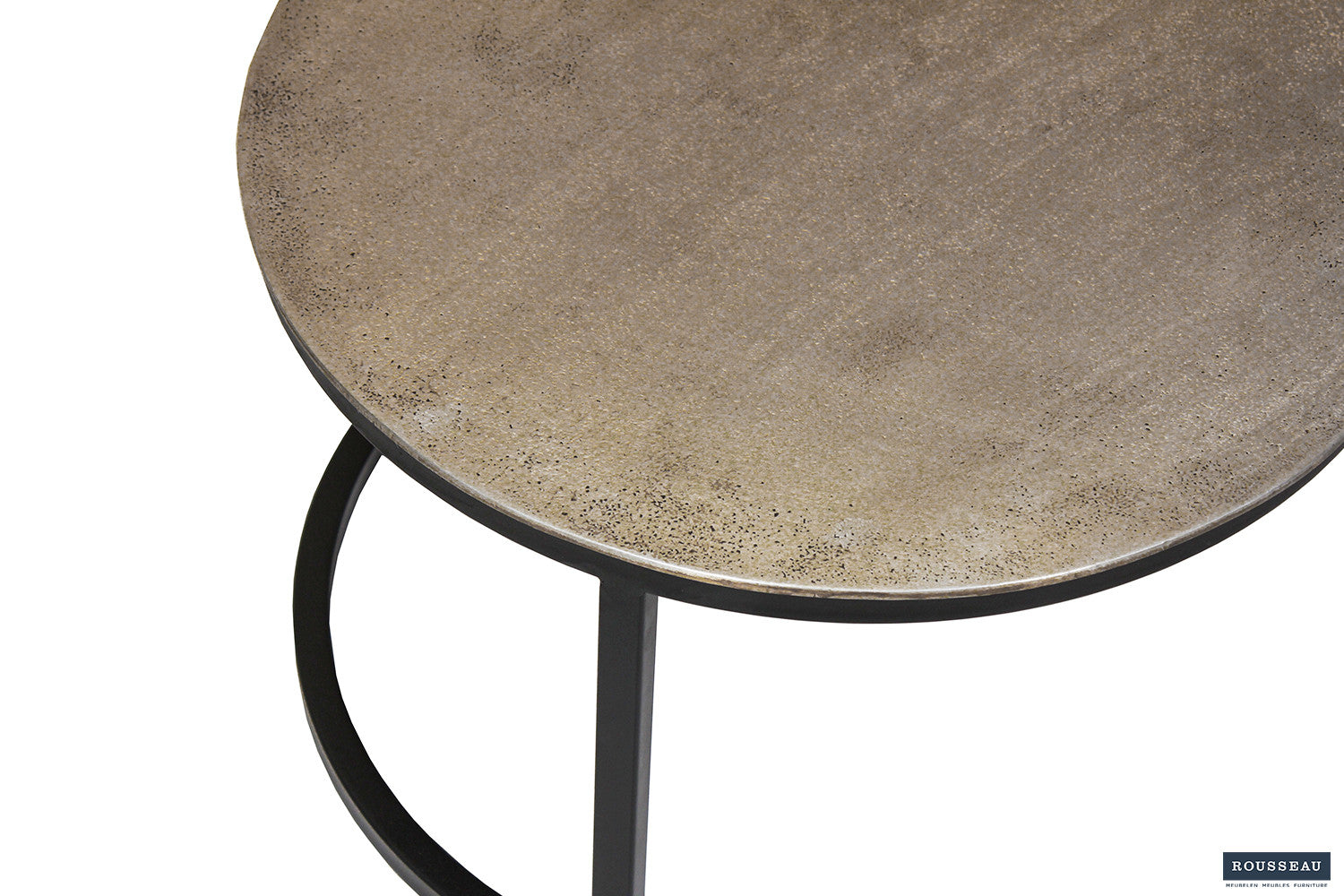 Rousseau - Salontafel Amira 2-delig Verouderd Zilver - 43x70x70cm