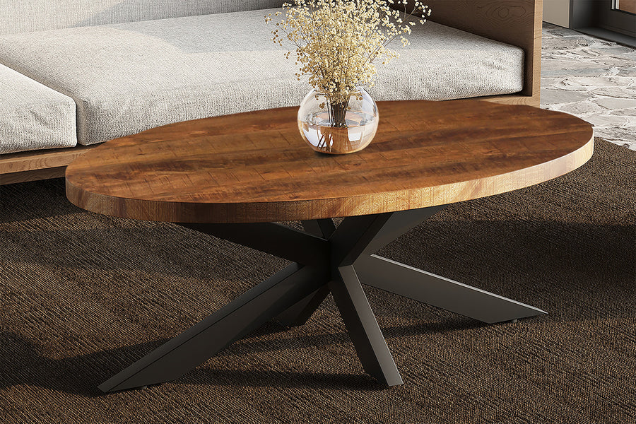 Rousseau - Salontafel Madeira Ovaal Mango hout - 45x130x70 cm