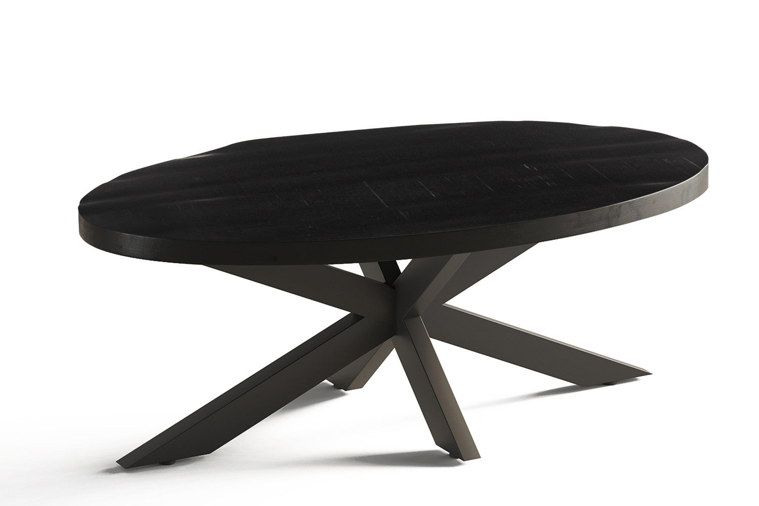 Rousseau - Salontafel Madeira Ovaal Mango hout zwart - 45x130x70 cm