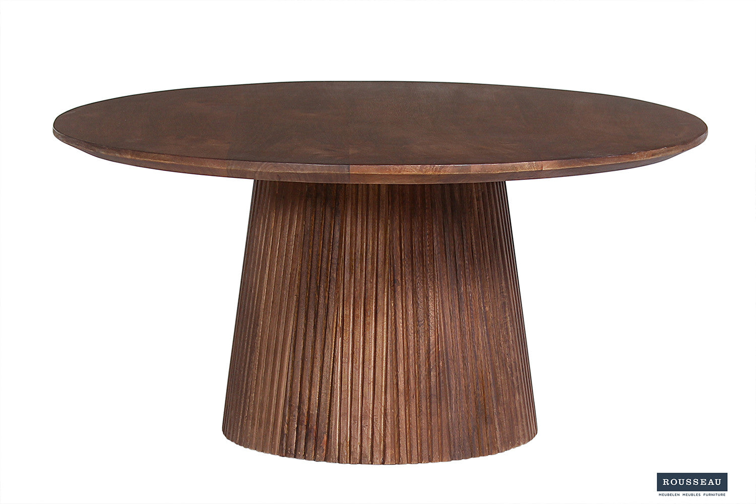 Rousseau - Salontafel Miguel 80 cm Rond Mango hout Lichtbruin - 38x80x80 cm