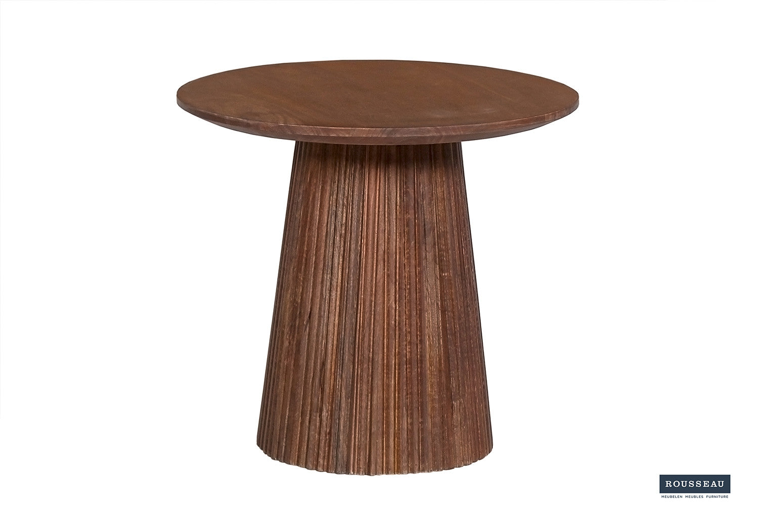Rousseau - Table basse Miguel 50 cm Ronde Manguier Marron clair - 46x50x50 cm