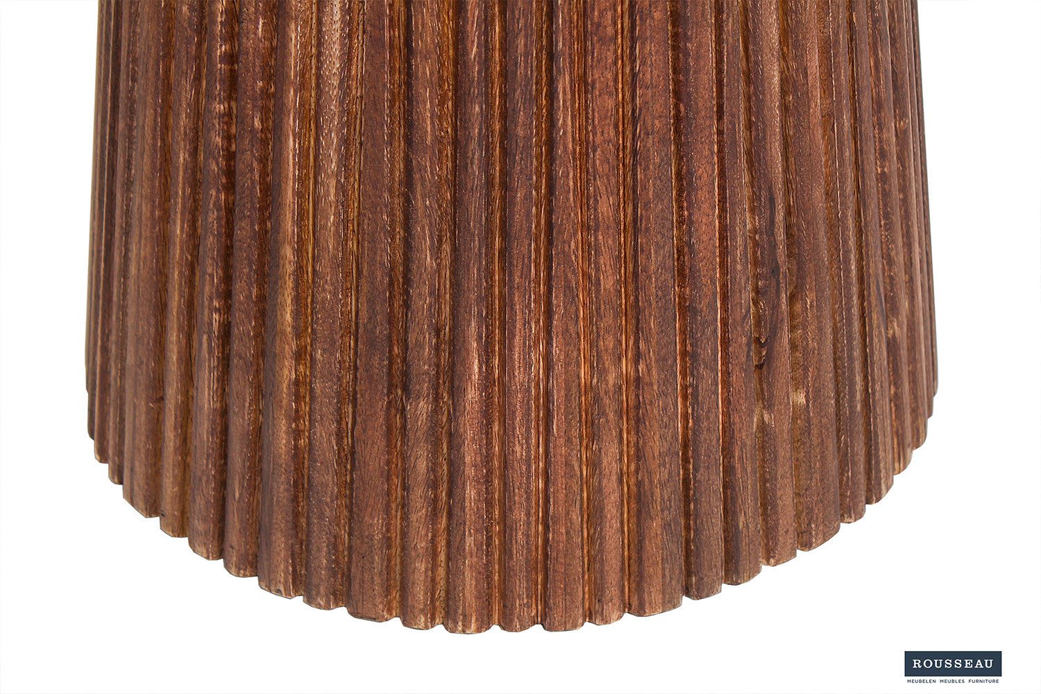 Rousseau - Table basse Miguel 50 cm Ronde Manguier Marron clair - 46x50x50 cm