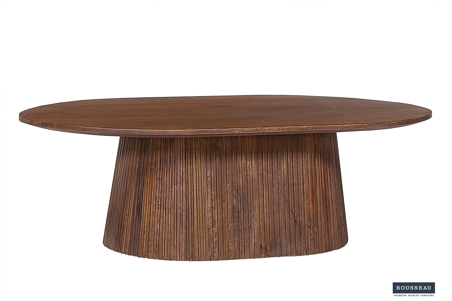 Rousseau - Salontafel Miguel 120 cm Ovaal Mango hout Lichtbruin - 37x120x70 cm