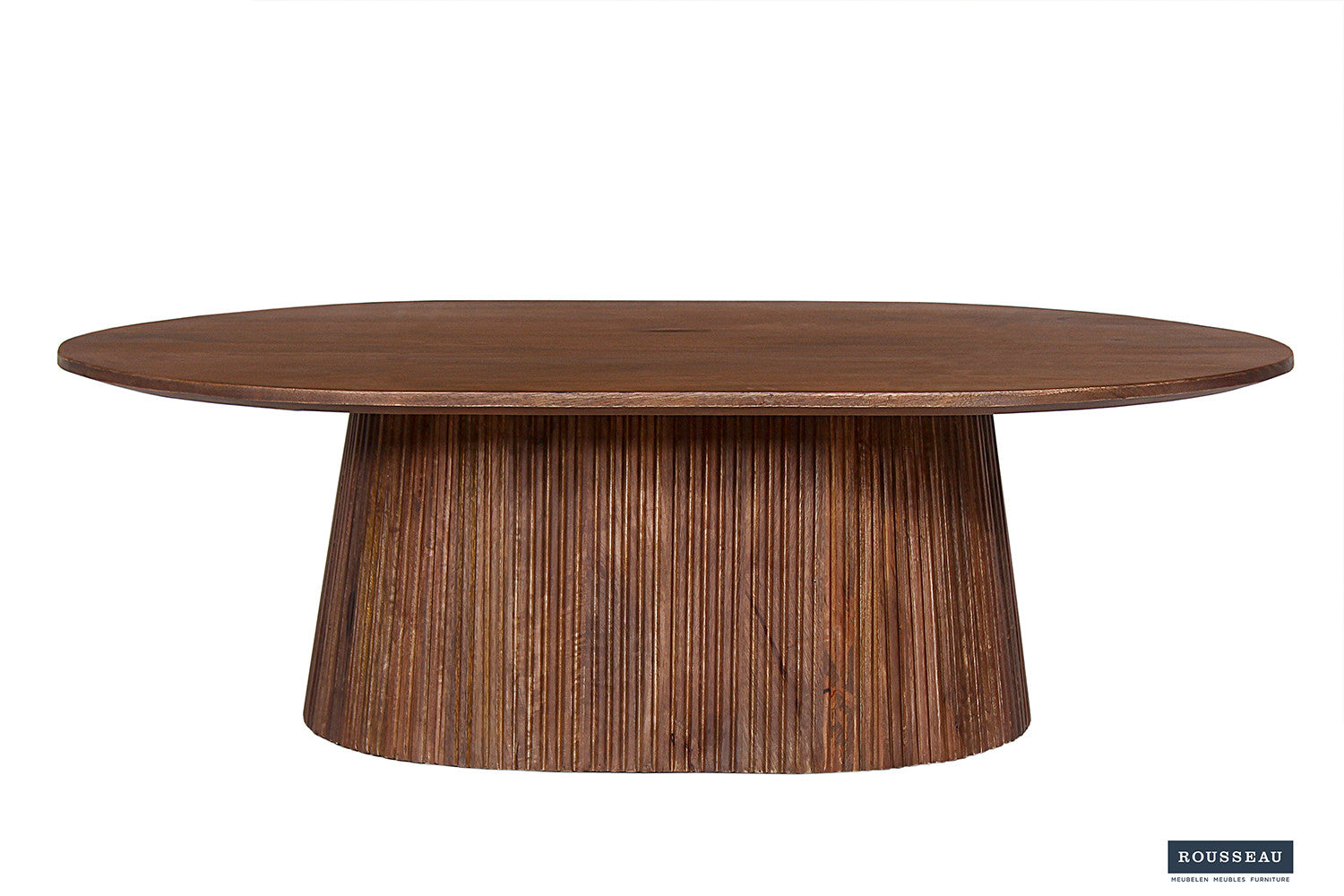 Rousseau - Salontafel Miguel 120 cm Ovaal Mango hout Lichtbruin - 37x120x70 cm