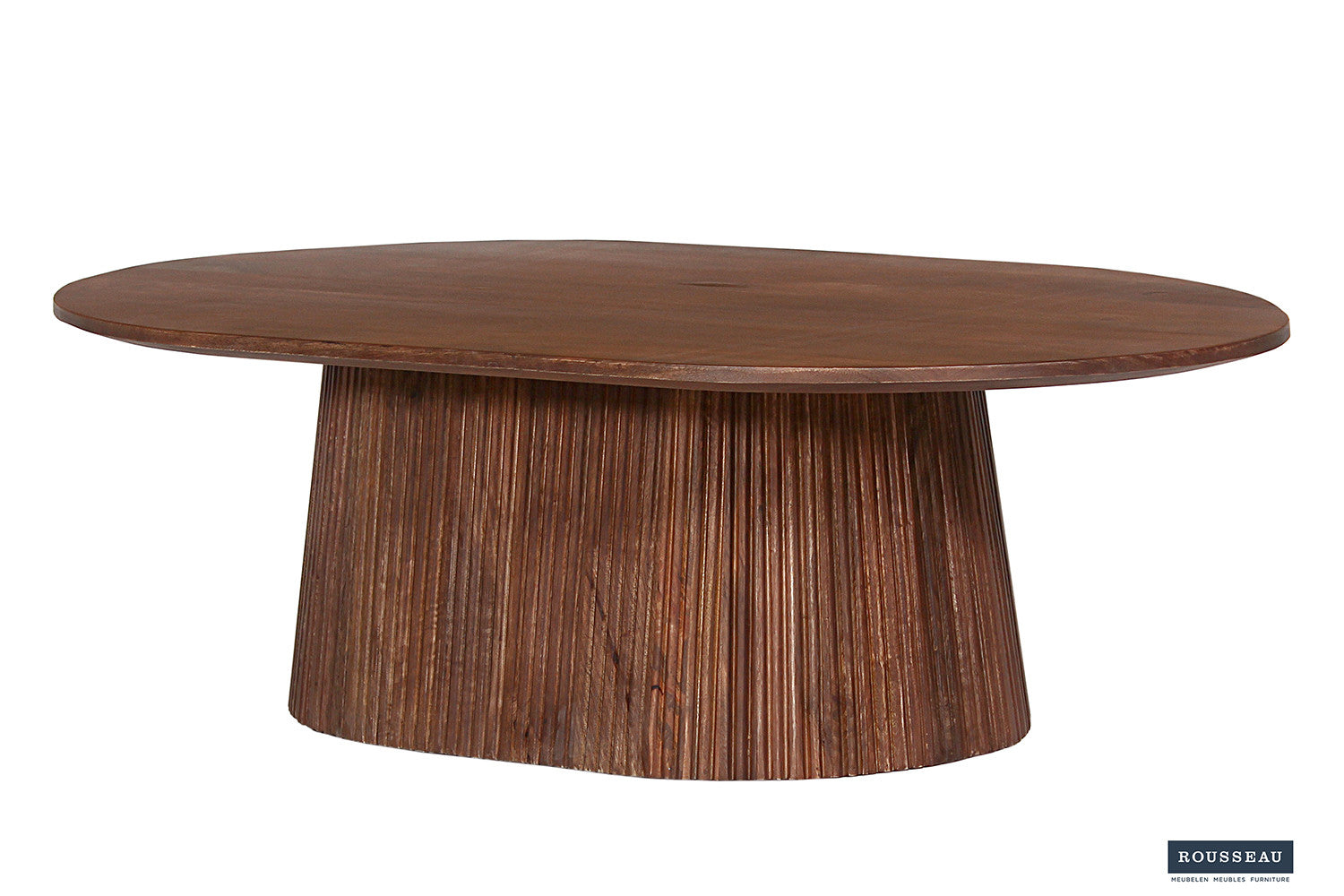 Rousseau - Salontafel Miguel 120 cm Ovaal Mango hout Lichtbruin - 37x120x70 cm