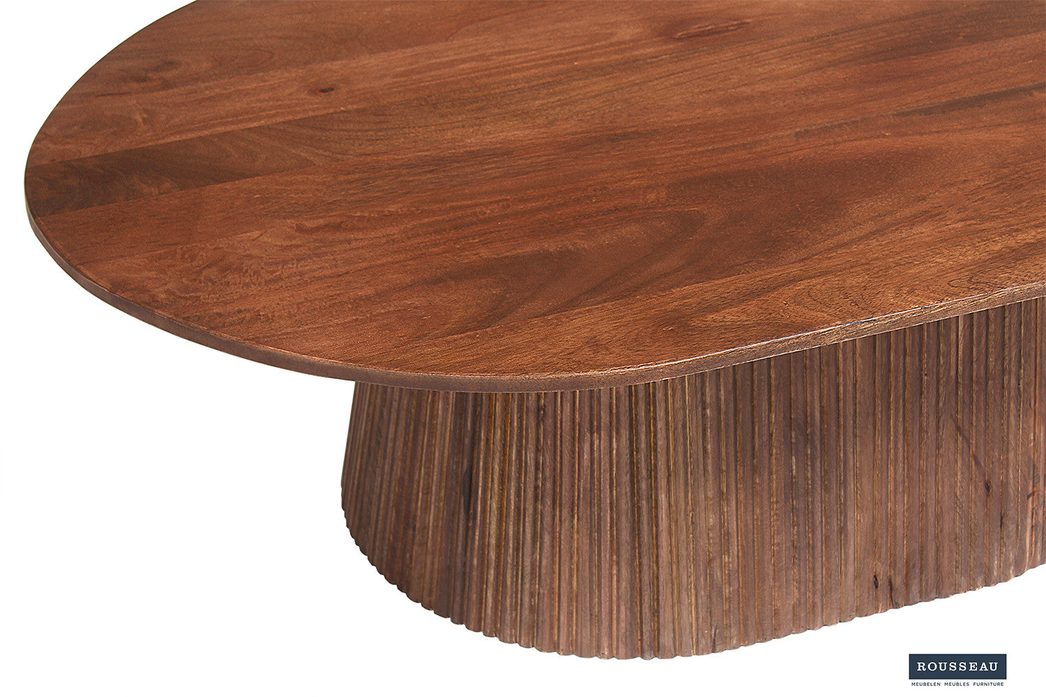 Rousseau - Salontafel Miguel 120 cm Ovaal Mango hout Lichtbruin - 37x120x70 cm