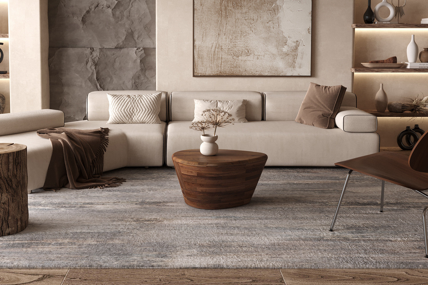 Rousseau - Salontafel Matteo Mango hout Lichtbruin - 35x70x53 cm