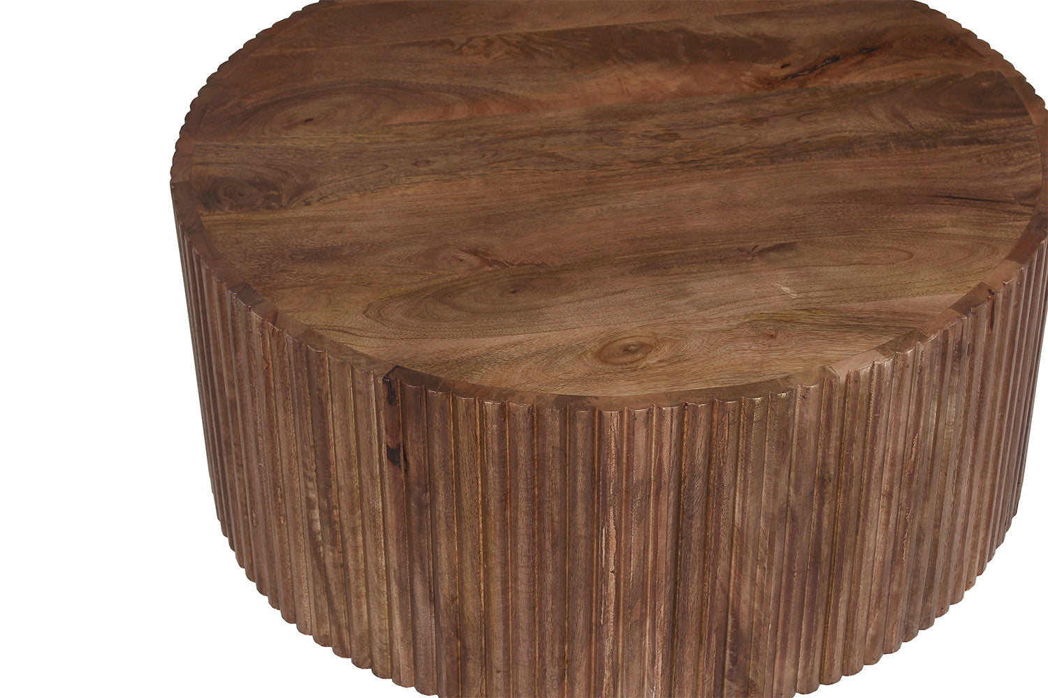 Rousseau - Salontafel Victor Mango hout Lichtbruin - 38x70x70 cm
