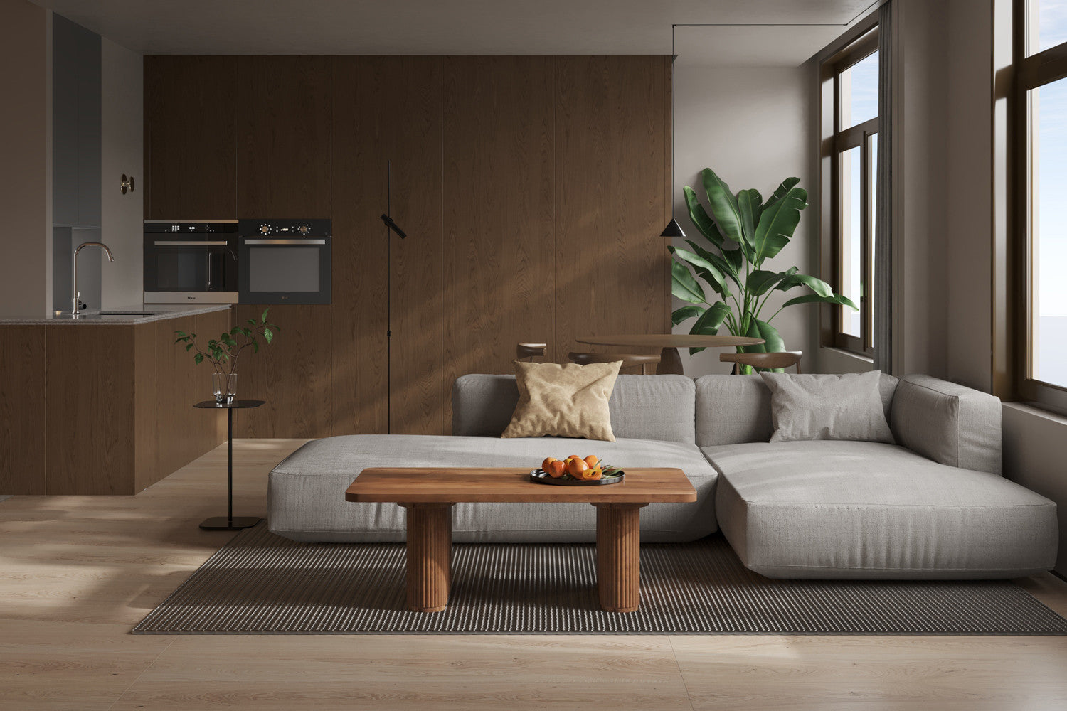 Rousseau - Salontafel Jean Mango hout Lichtbruin - 40x120x60 cm
