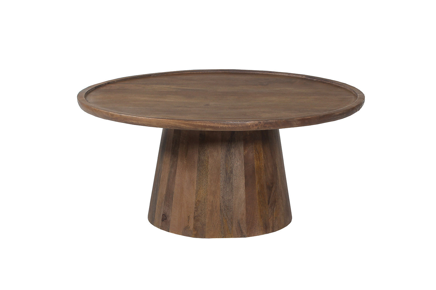 Rousseau - Salontafel Jules 80x36 cm Rond Mango hout Lichtbruin - 36x80x80 cm