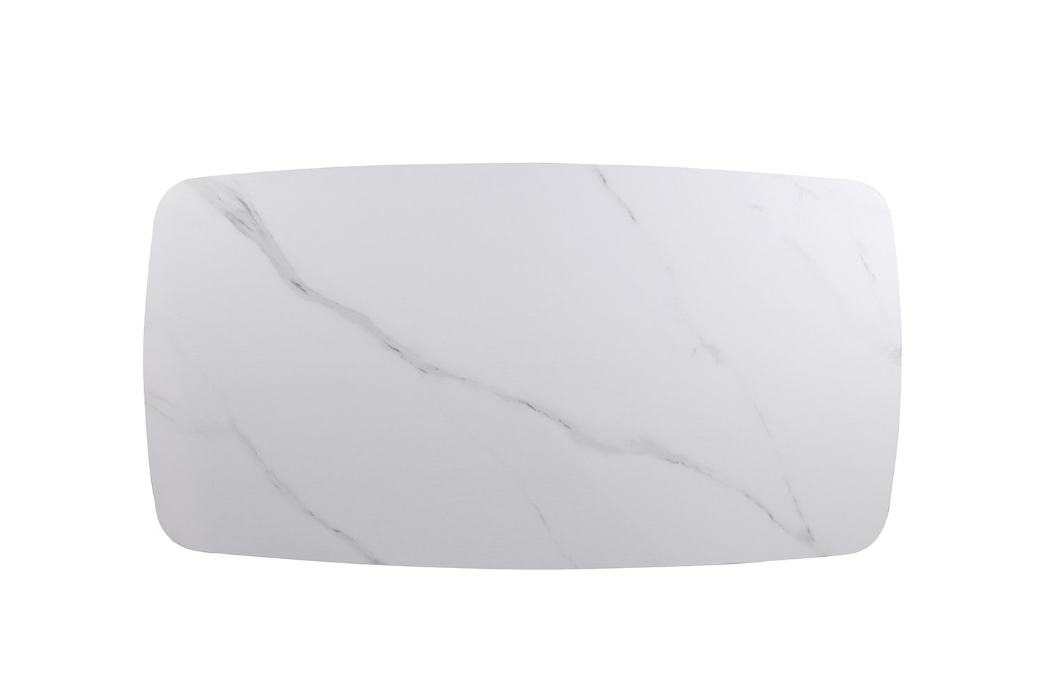 Rousseau - Table basse Apollo 130 cm Danois Ovale Pierre Blanc - 45x130x70cm