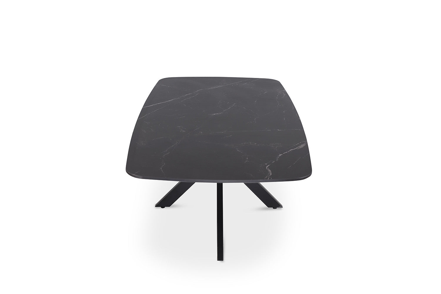 Rousseau - Table basse Apollo 130 cm Danois Ovale Pierre Noir - 45x130x70cm