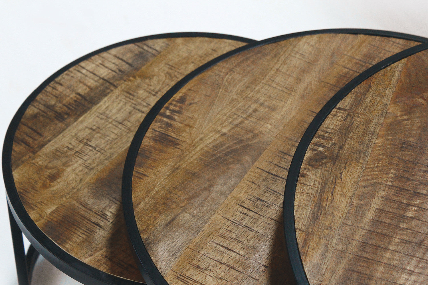 Rousseau - Salontafel Lennox 3-delig Mango hout - 45x70x70cm