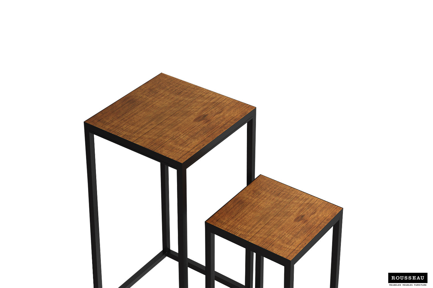 Rousseau - Table d'appoint Madeira 2 pièces Bois de manguier - 70x36x36cm