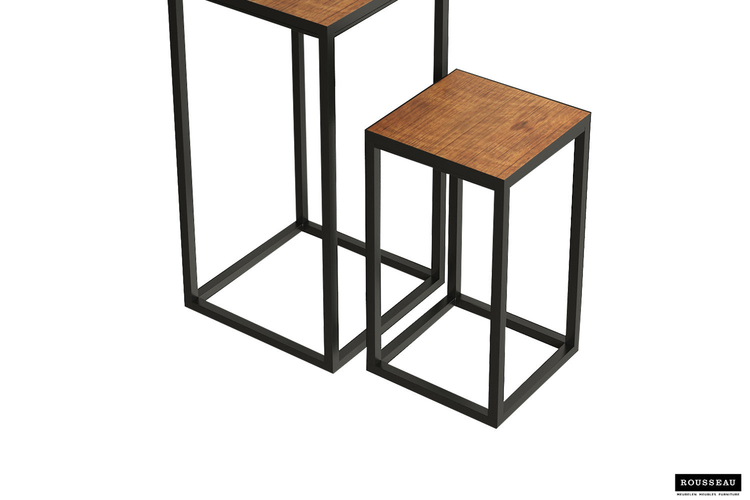 Rousseau - Table d'appoint Madeira 2 pièces Bois de manguier - 70x36x36cm