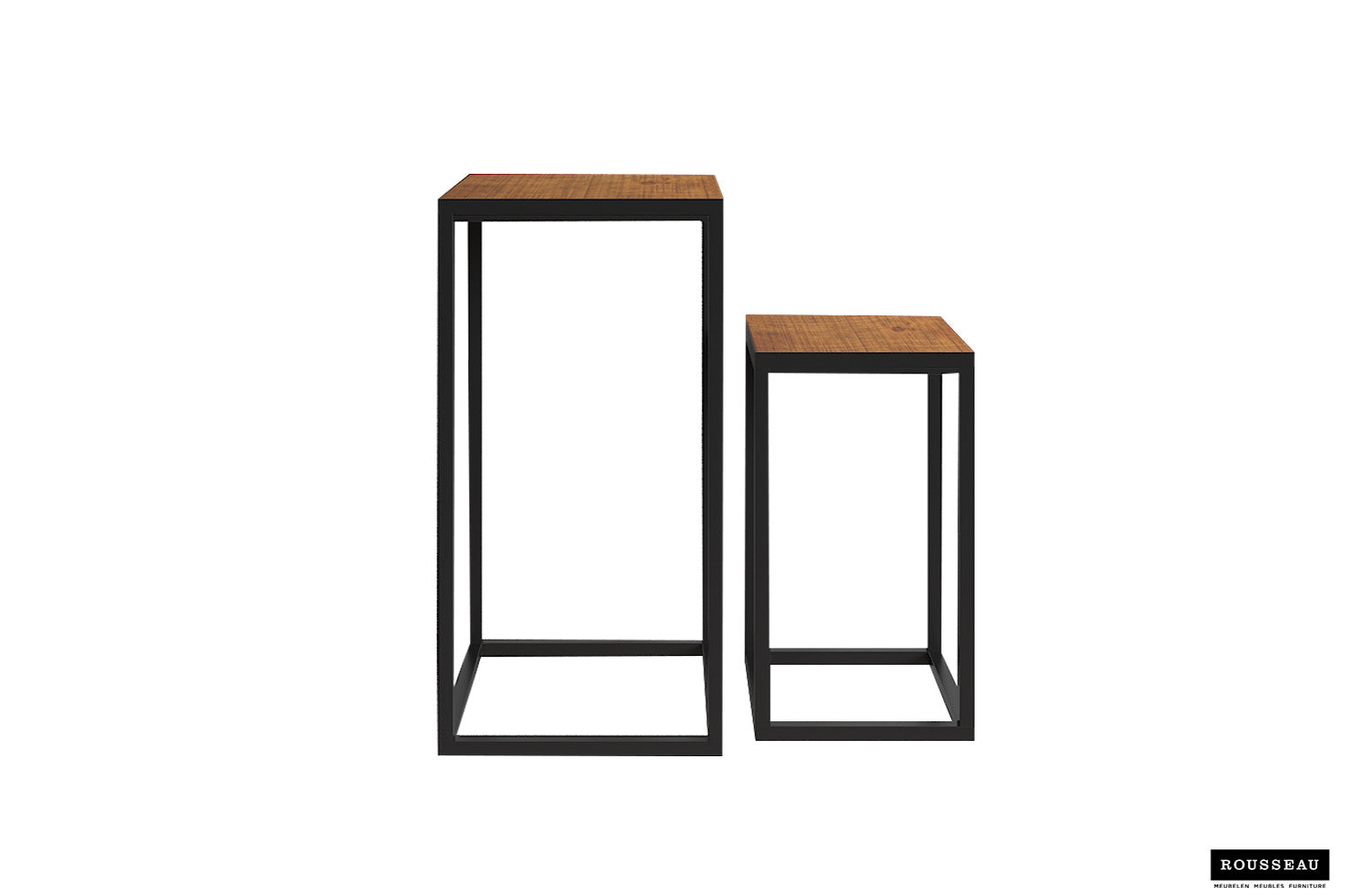 Rousseau - Table d'appoint Madeira 2 pièces Bois de manguier - 70x36x36cm