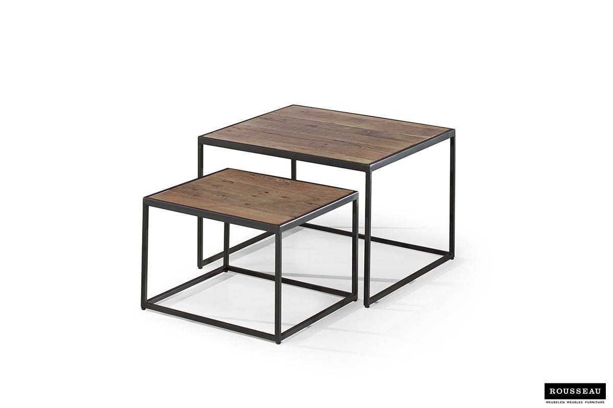 Rousseau - Table basse Quinn 2 pièces en manguier - 45x65x65cm