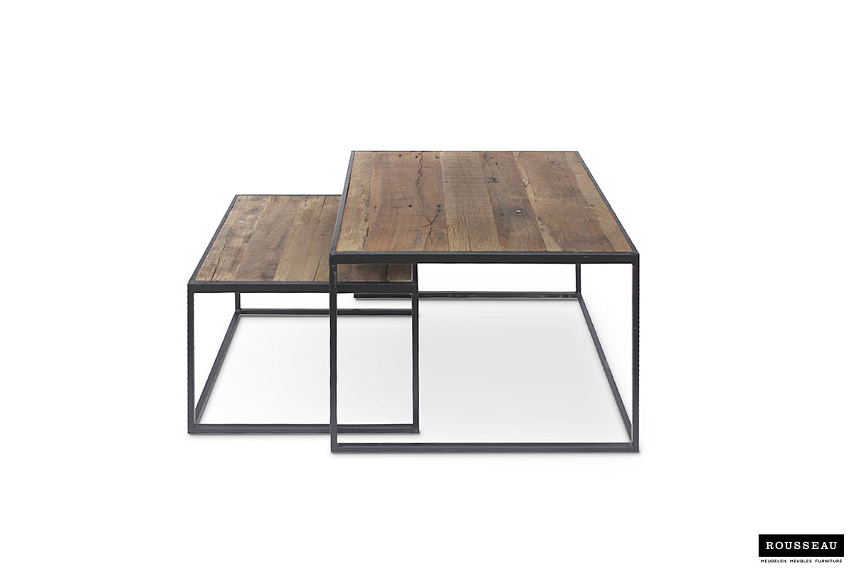 Rousseau - Table basse Quinn 2 pièces en manguier - 45x65x65cm