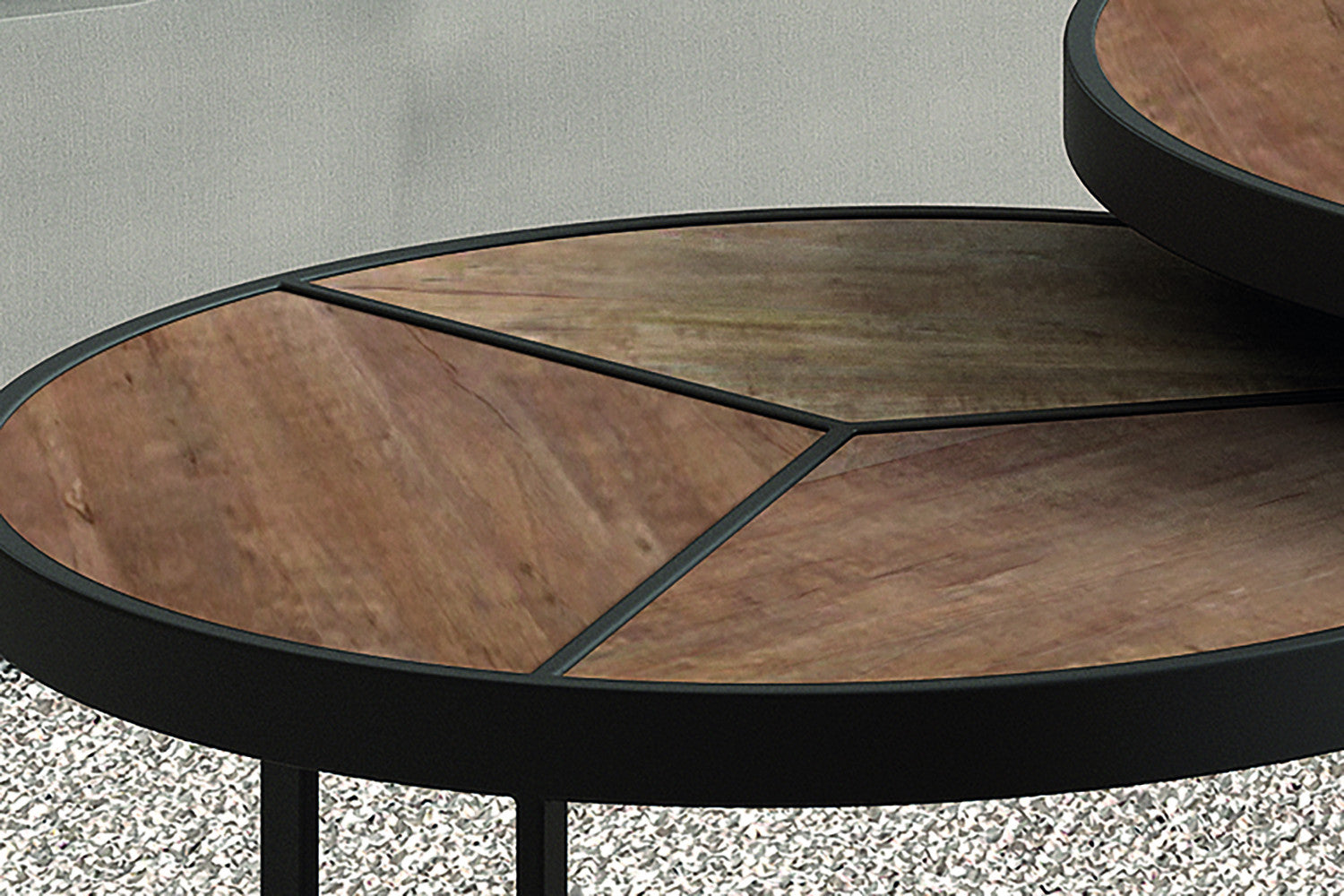 Rousseau - Salontafel Laveu 2-delig Mango hout - 40x70x70cm
