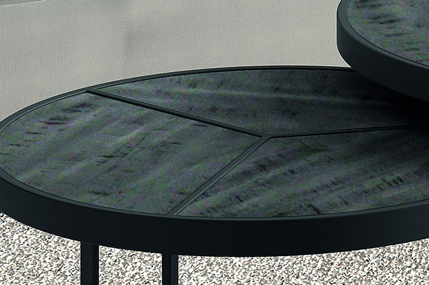 Rousseau - Salontafel Laveu 2-delig Mango hout zwart - 40x70x70cm