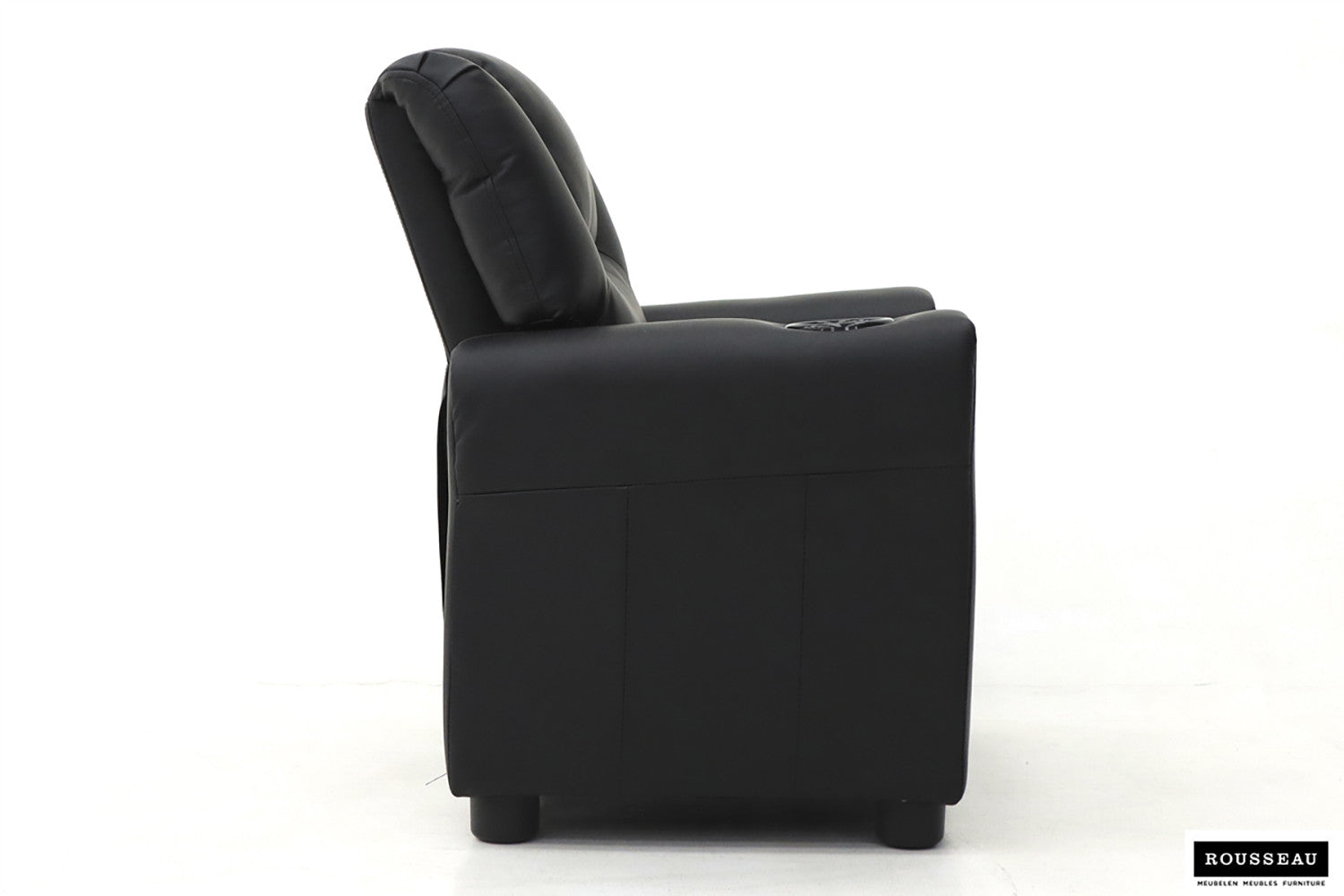Rousseau - Mini-Relax Rene - réglable manuellement PU Noir - 65x97x42 cm