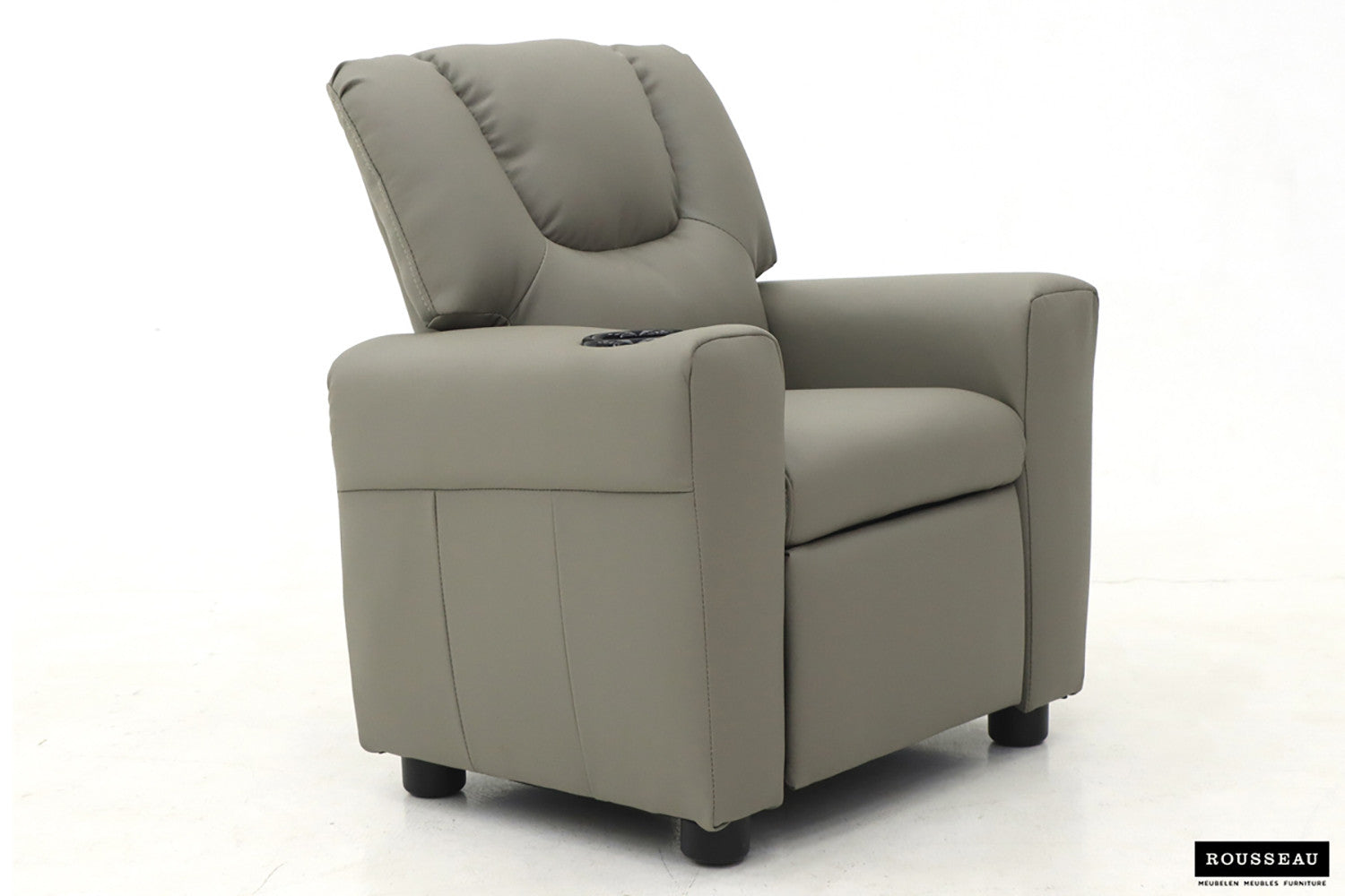 Rousseau - Mini-Relax Rene - manueel verstelbaar PU Grijs - 65x97x42 cm