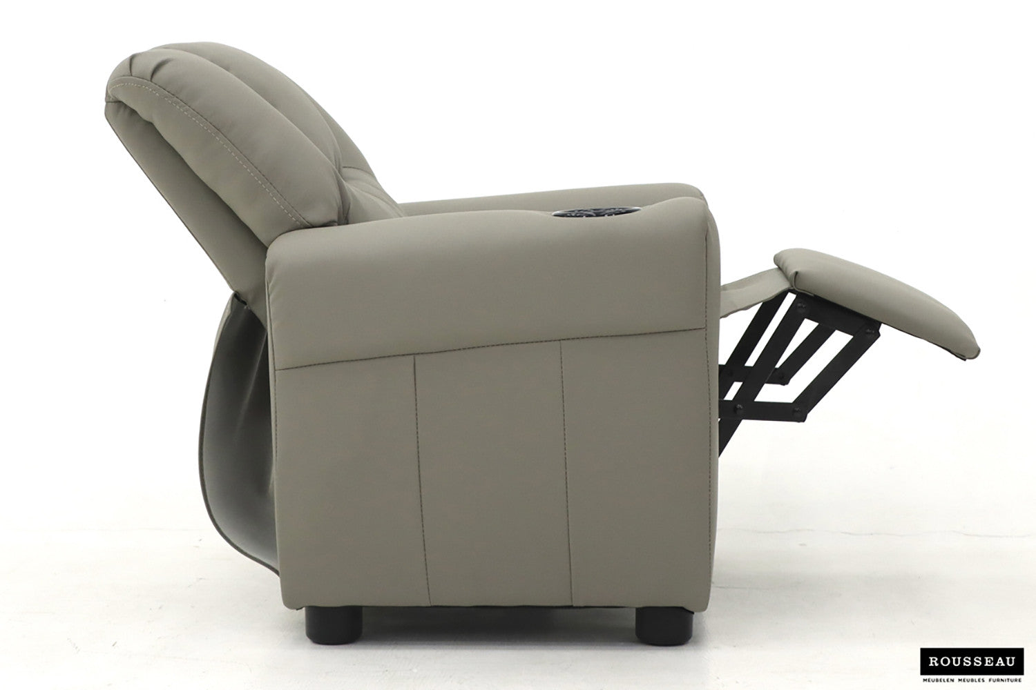 Rousseau - Mini-Relax Rene - réglable manuellement PU Gris - 65x97x42 cm