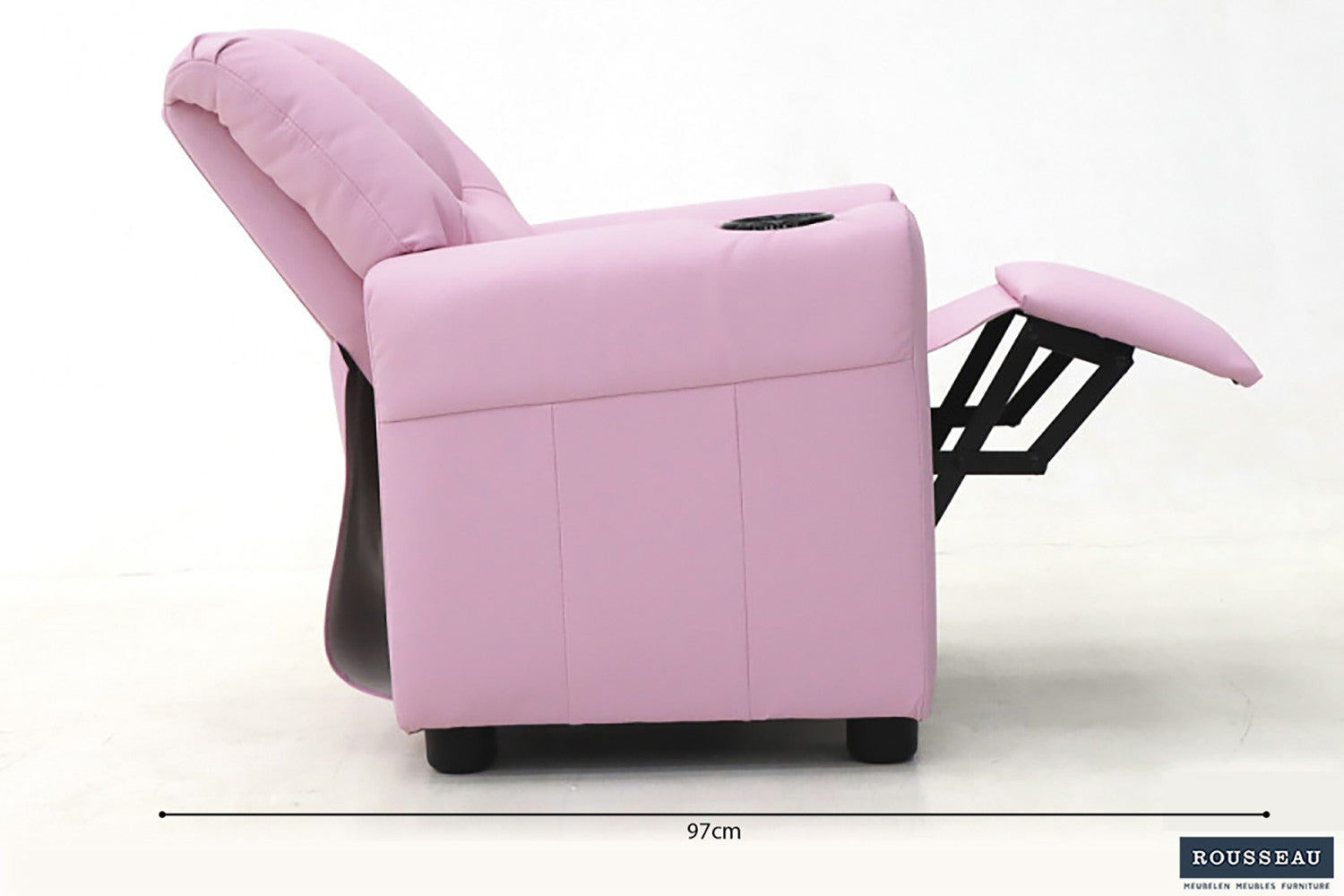 Rousseau - Mini-Relax Rene - réglable manuellement PU Rose - 65x97x42 cm