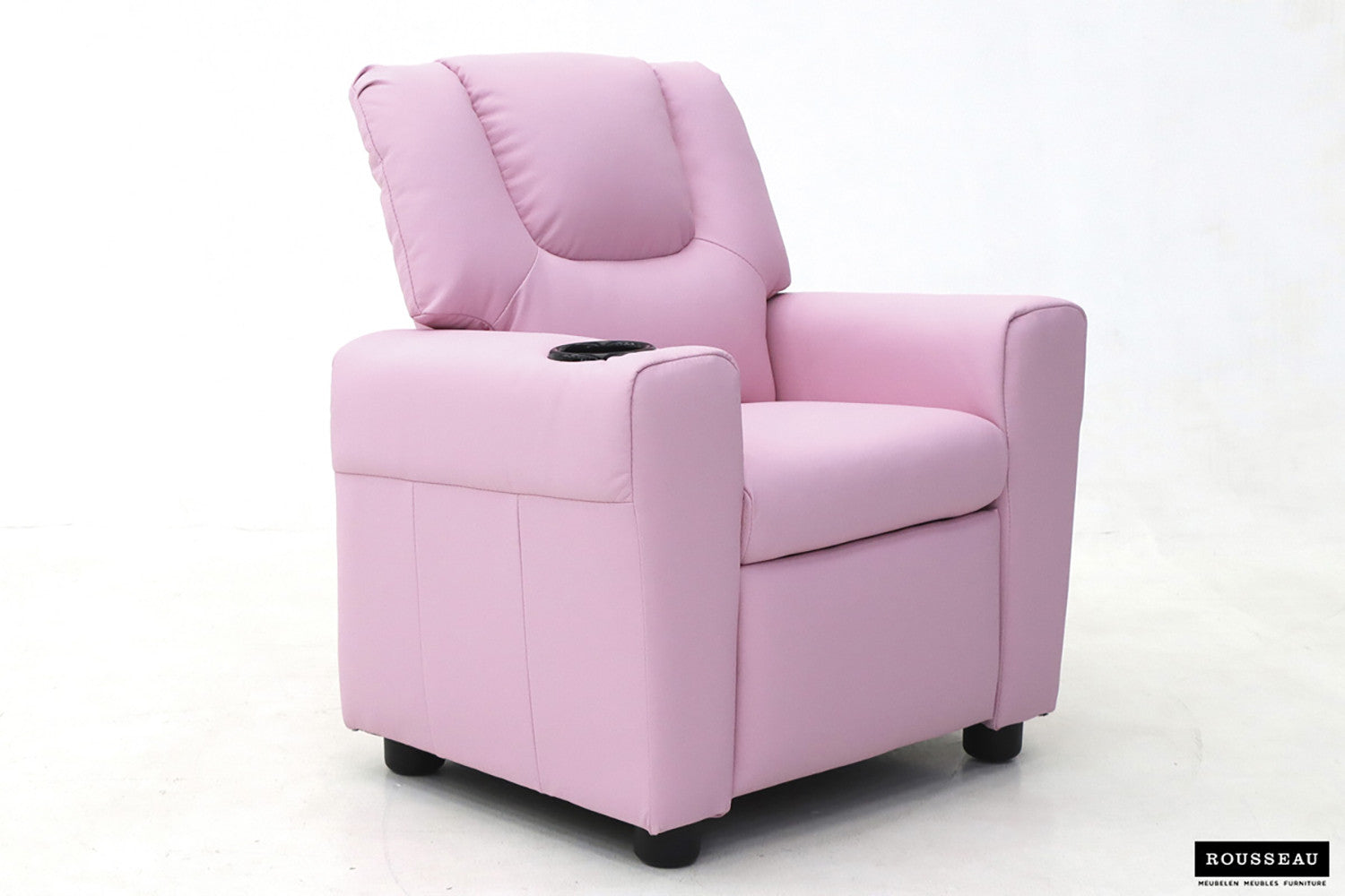 Rousseau - Mini-Relax Rene - manueel verstelbaar PU Roze - 65x97x42 cm