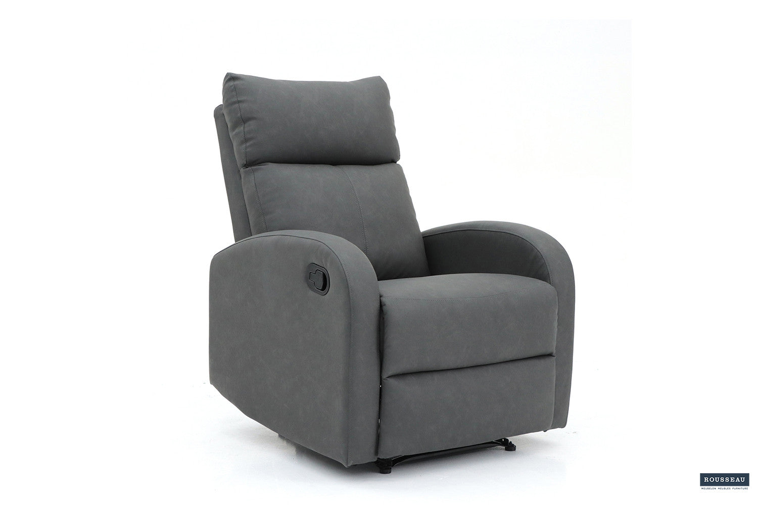 Rousseau - Relax France réglable manuellement PU Noir - 105x78x90 cm