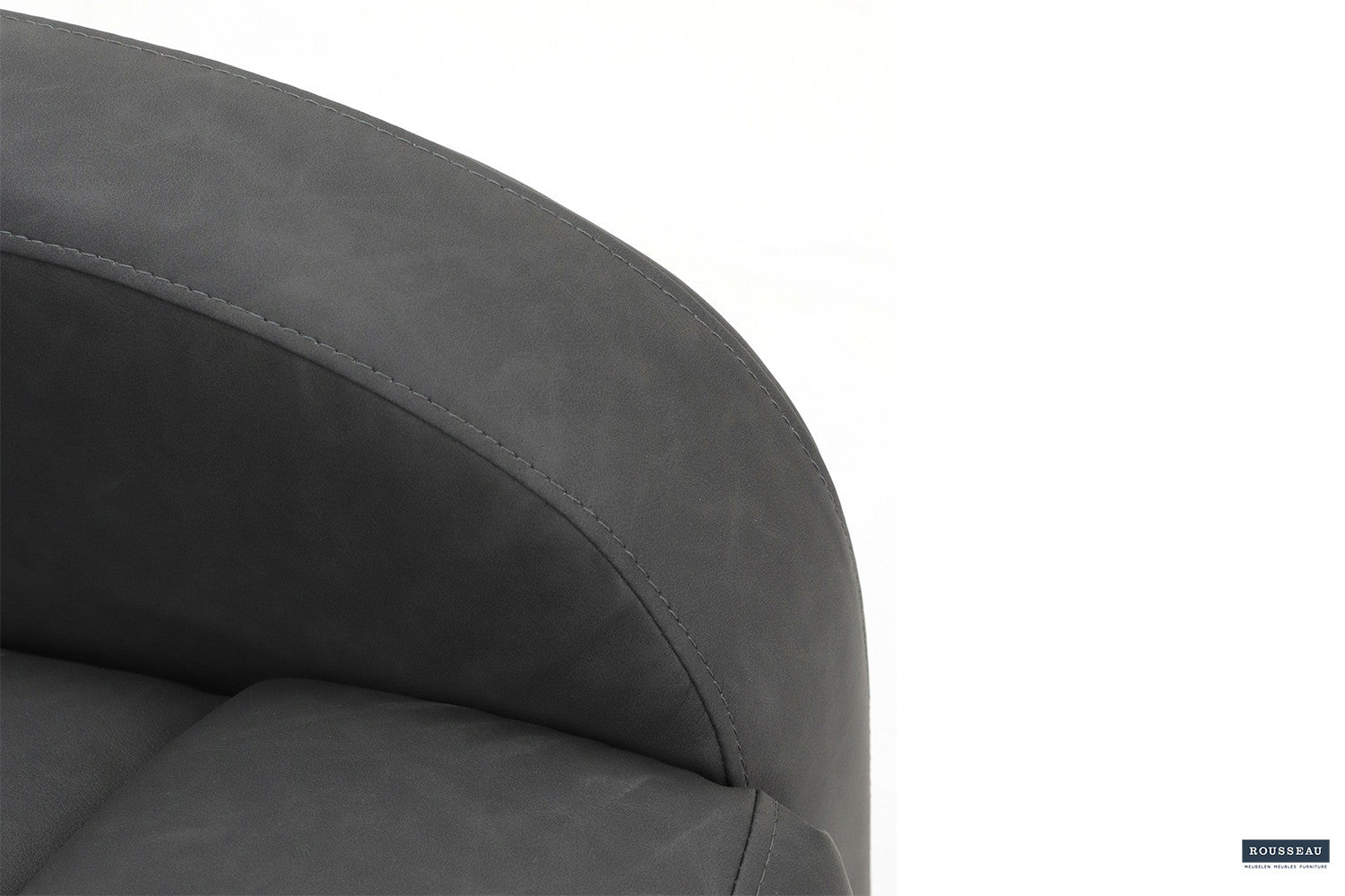 Rousseau - Relax France réglable manuellement PU Noir - 105x78x90 cm