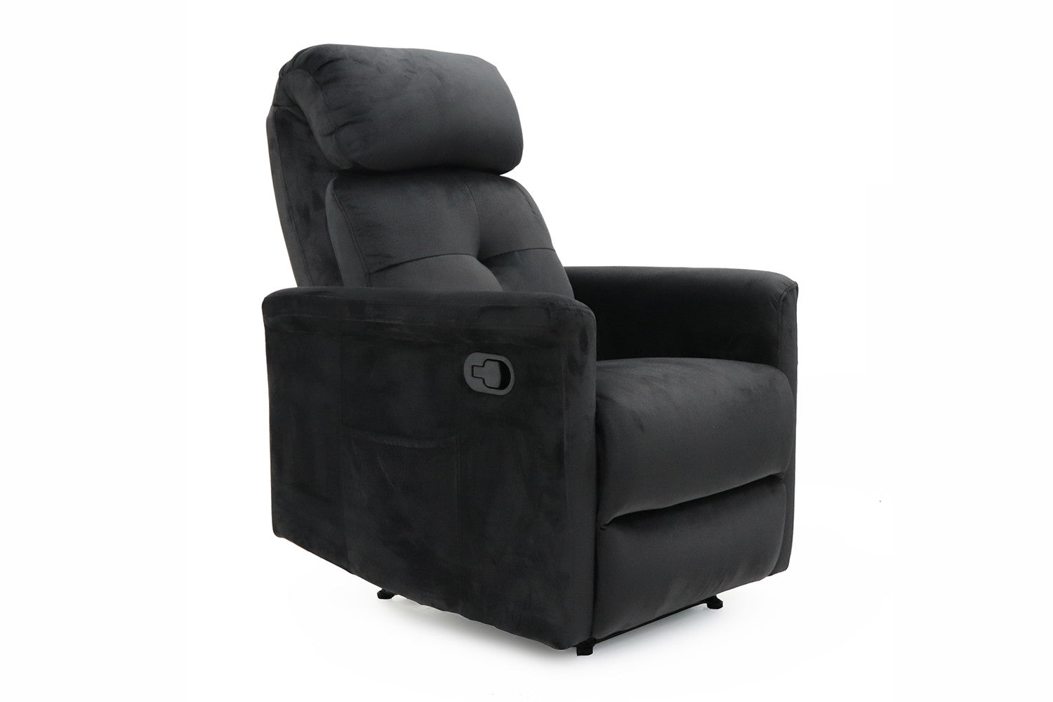 Rousseau - Relax Wuhan manueel verstelbaar Stof Zwart - 105x78x86 cm