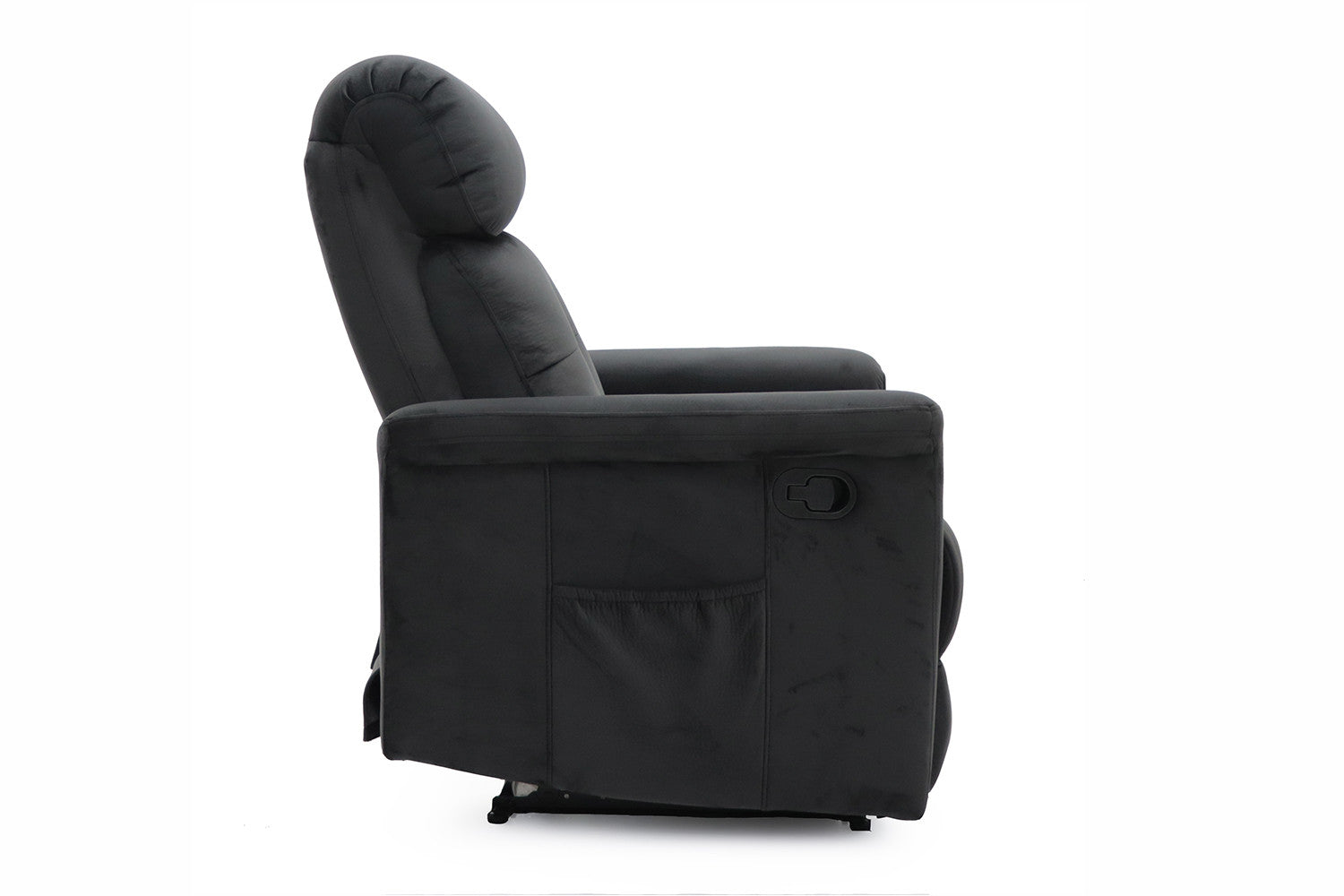 Rousseau - Relax Wuhan manueel verstelbaar Stof Zwart - 105x78x86 cm
