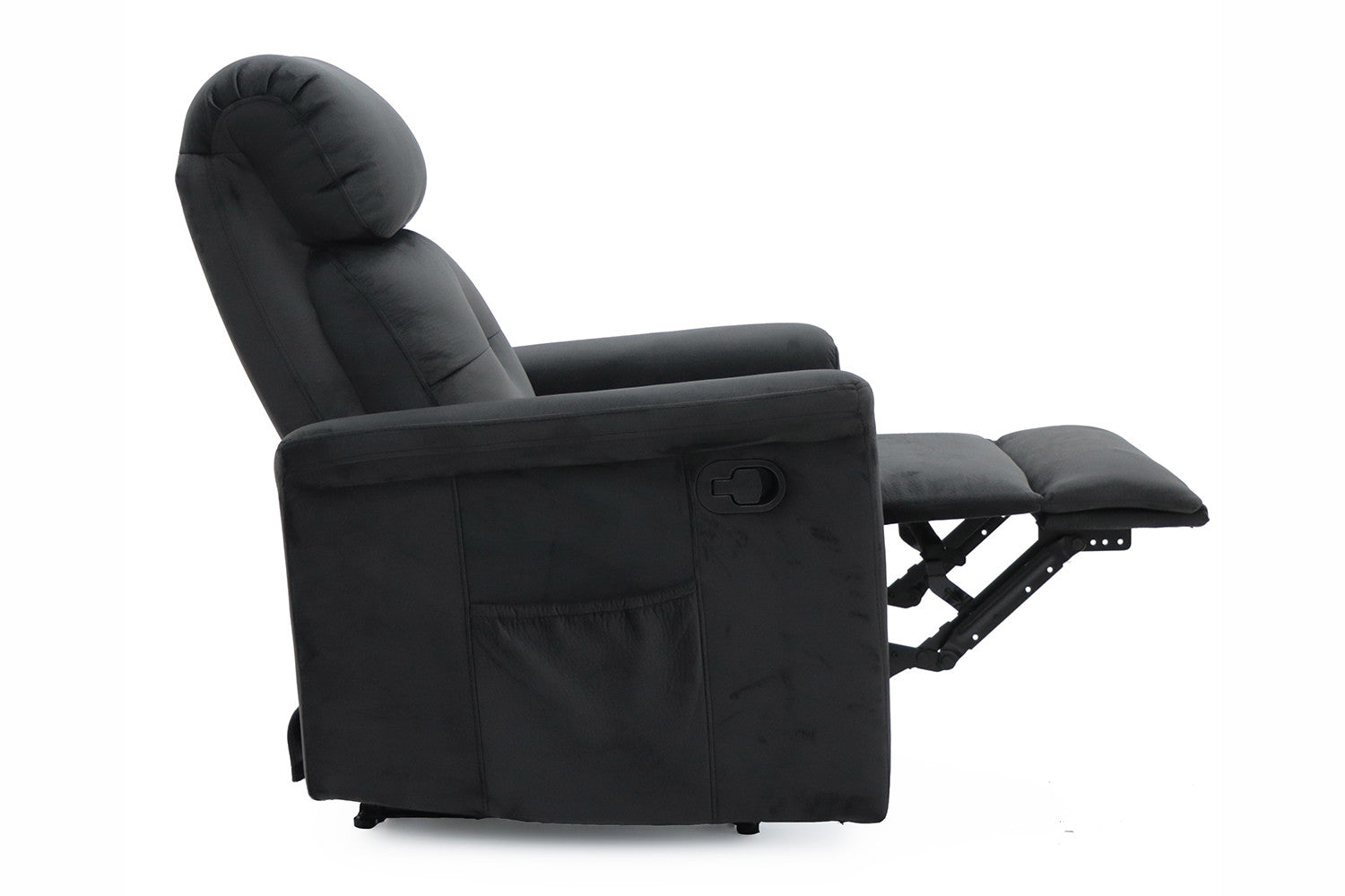 Rousseau - Relax Wuhan manueel verstelbaar Stof Zwart - 105x78x86 cm
