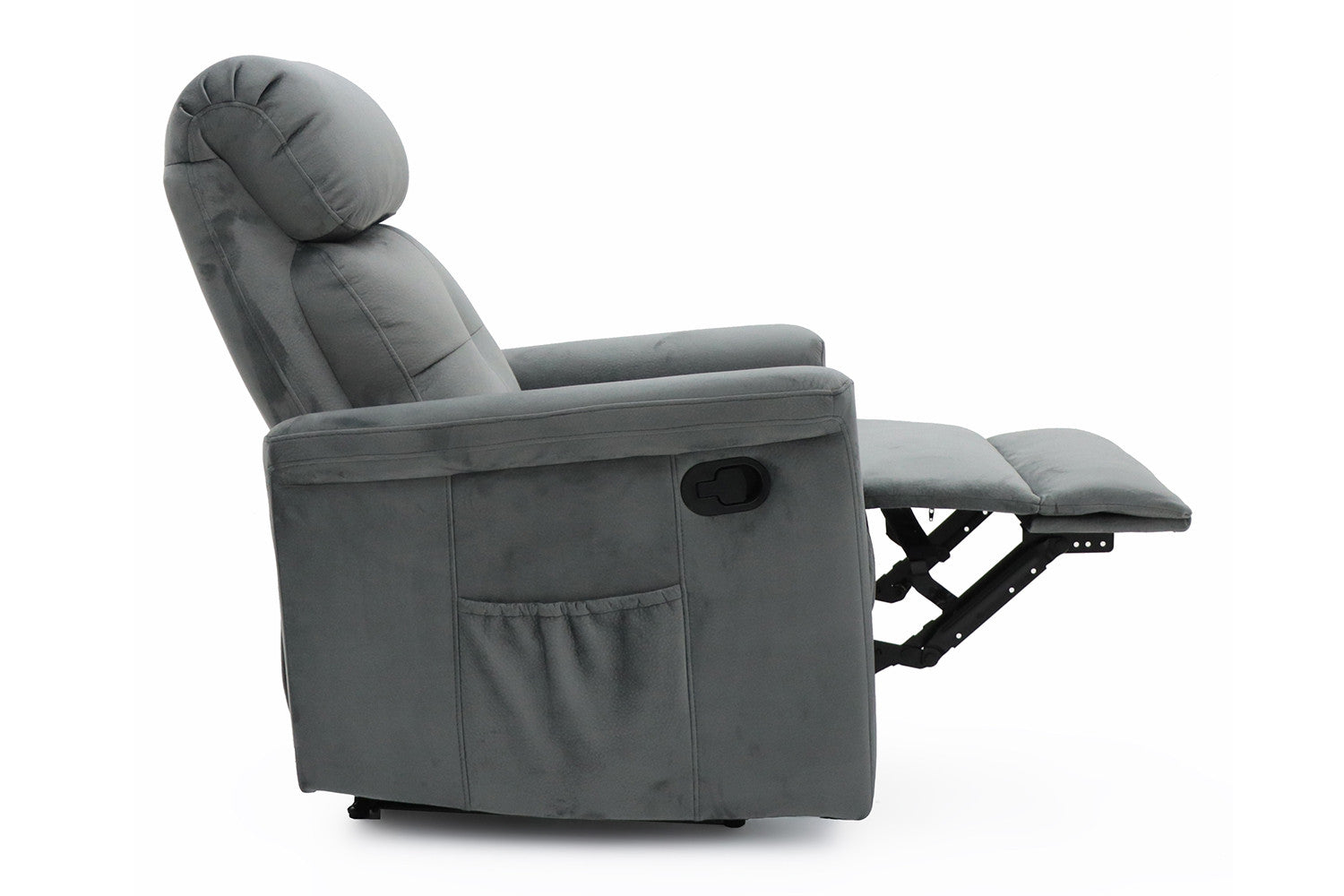 Rousseau - Relax Wuhan manueel verstelbaar Stof Grijs - 105x78x86 cm