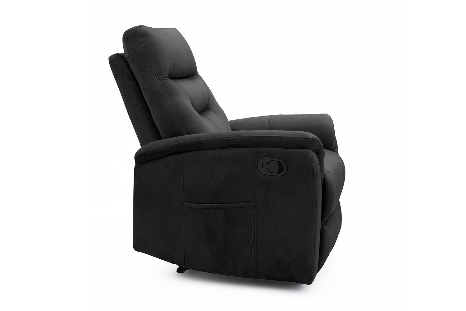 Rousseau - Relax Breda manueel verstelbaar Stof Zwart - 100x78.5x96 cm