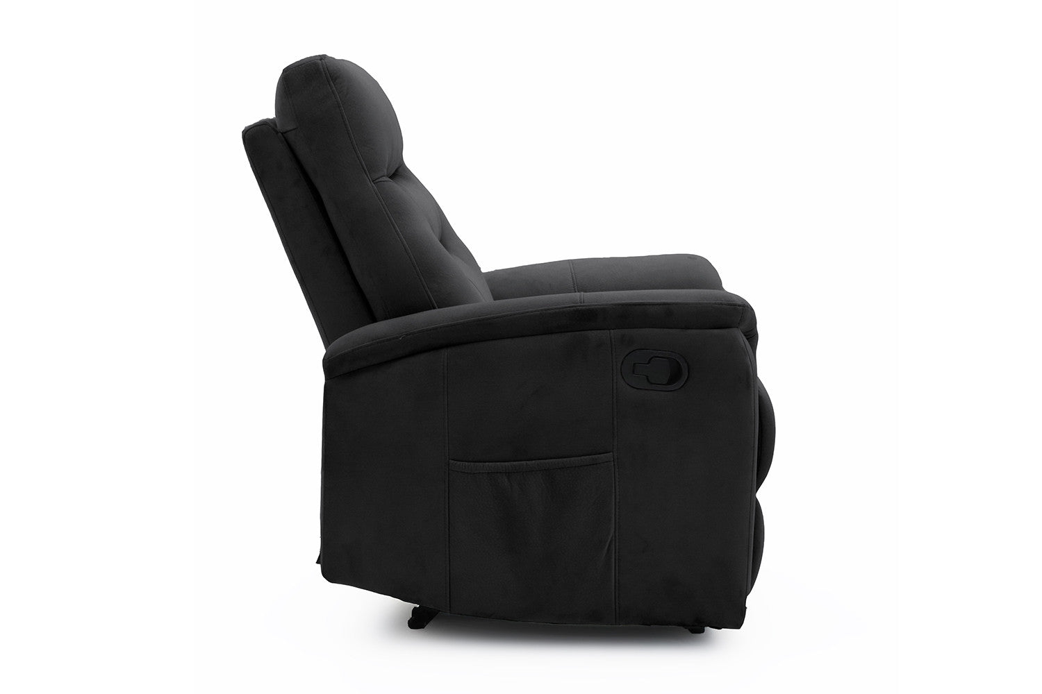 Rousseau - Relax Breda manueel verstelbaar Stof Zwart - 100x78.5x96 cm