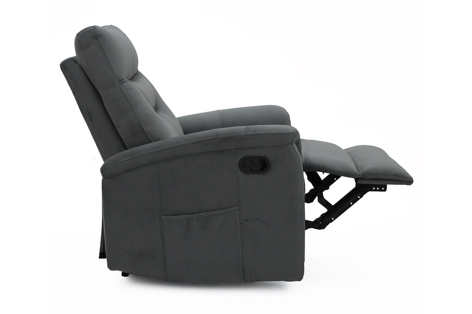 Rousseau - Relax Breda manueel verstelbaar Stof Grijs - 100x78.5x96 cm