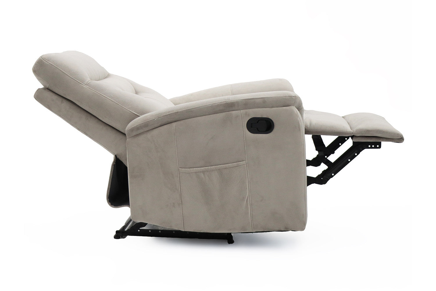 Rousseau - Relax Breda manueel verstelbaar Stof Taupe - 100x78.5x96 cm