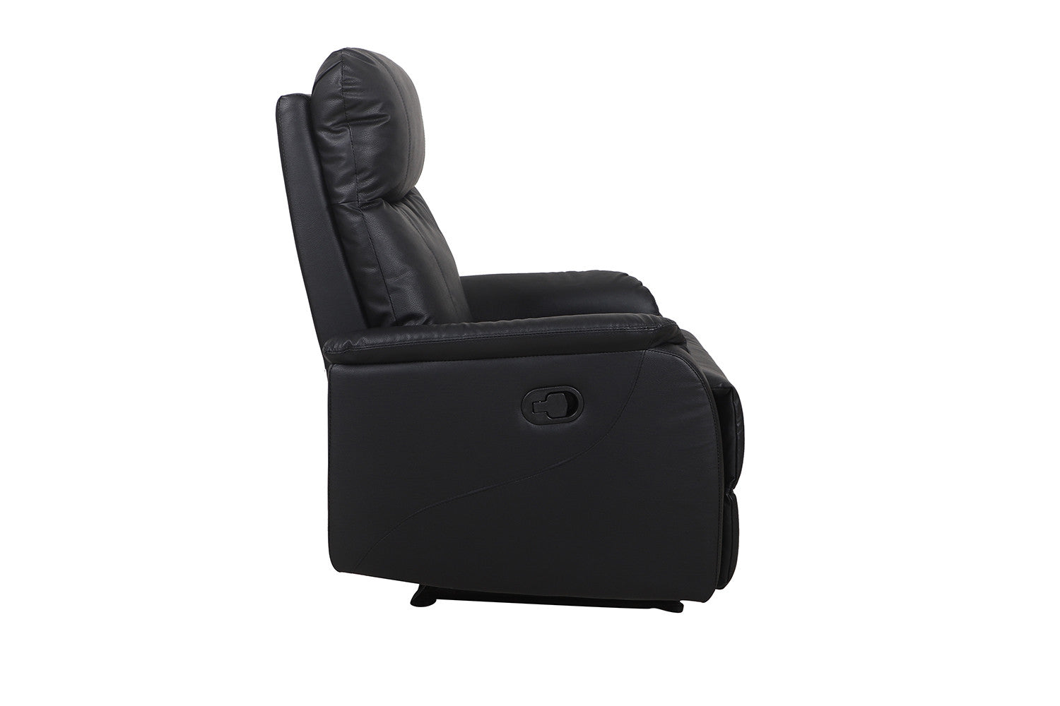 Rousseau - Relax Tokyo réglable manuellement PU Noir - 160x76x90 cm