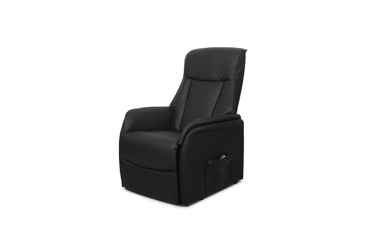 Rousseau - Electrische Relax met lift Miami PU Zwart - 109x72x168cm