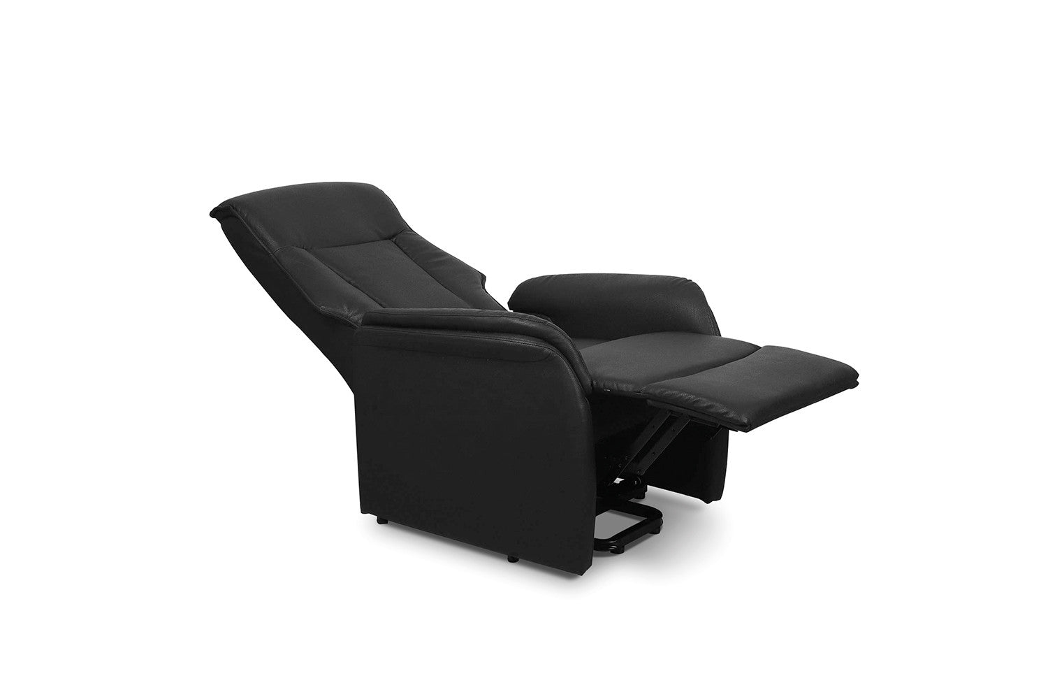 Rousseau - Relax Électrique avec ascenseur Miami PU Noir - 109x72x168cm