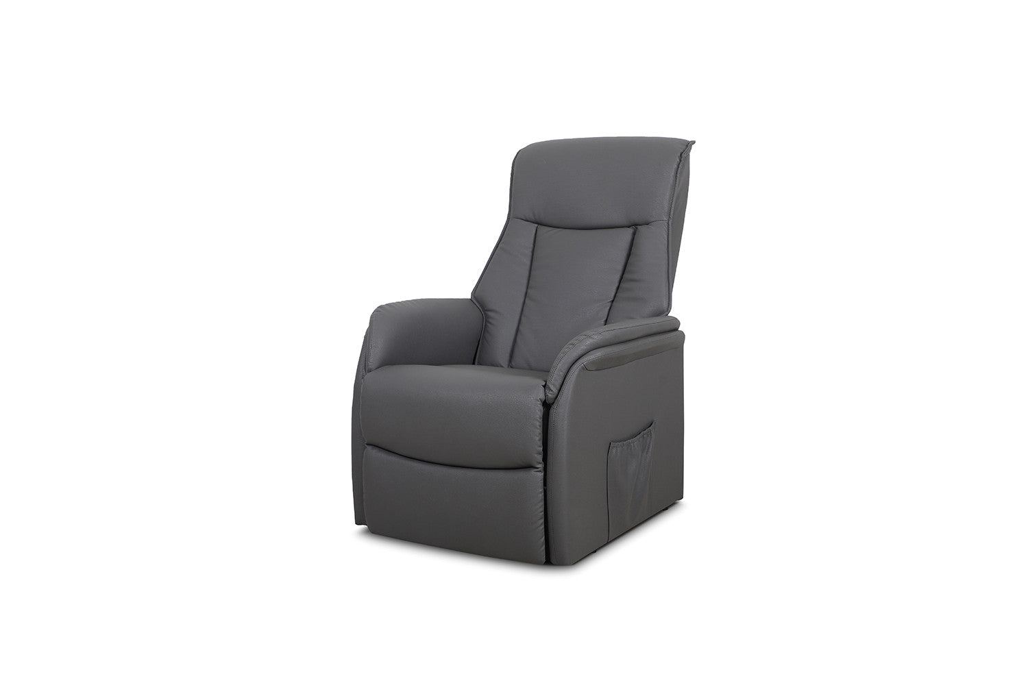 Rousseau - Electrische Relax met lift Miami PU Grijs - 109x72x168cm