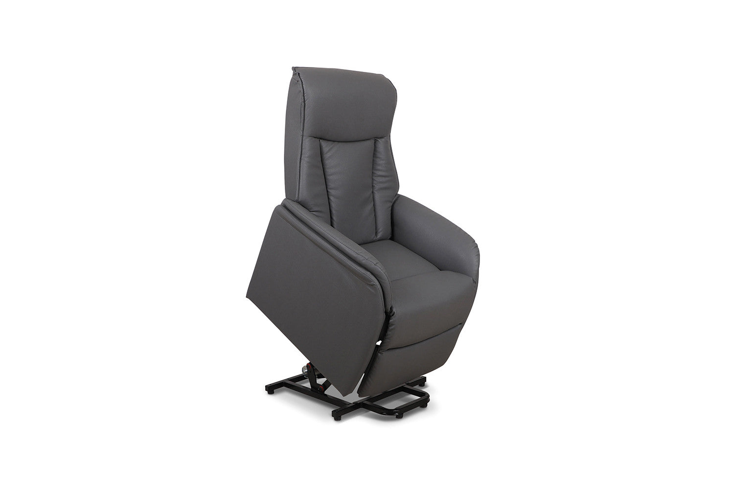 Rousseau - Relax Électrique avec ascenseur Miami PU Gris - 109x72x168cm