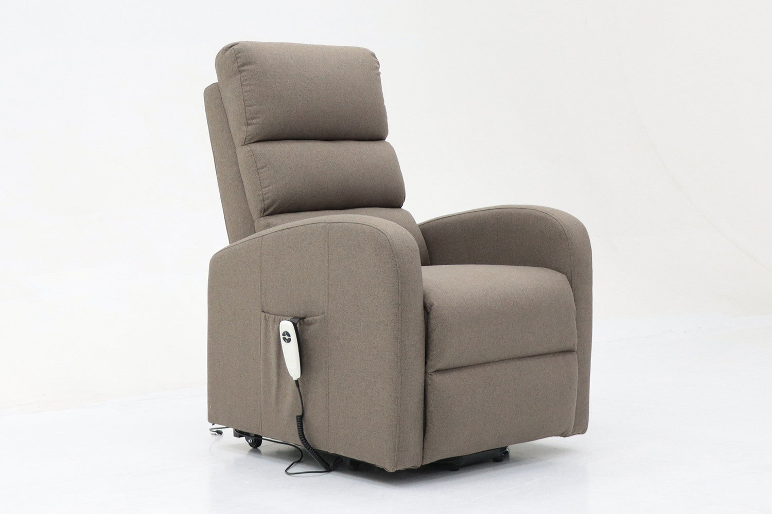 Rousseau - Electrische relax met lift Bruges Stof Taupe - 106x73x85 cm